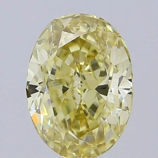 0.9ct OVAL Fancy Yellow VS1 Coloured Lab diamond