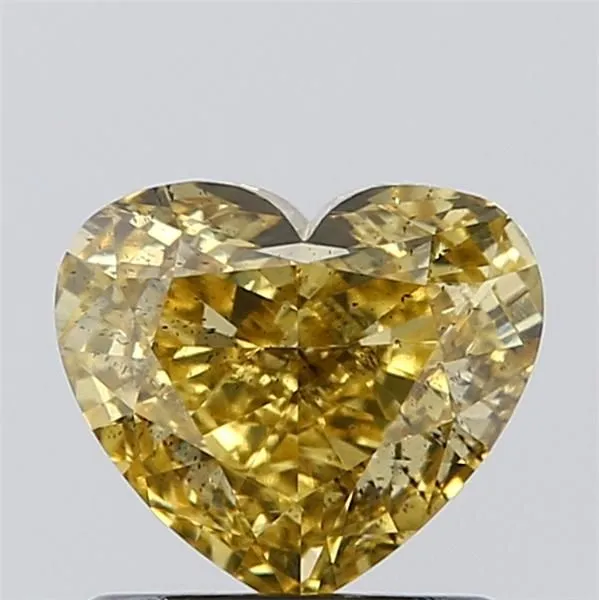1ct HEART Fancy Vivid Yellow SI1 Coloured Lab diamond