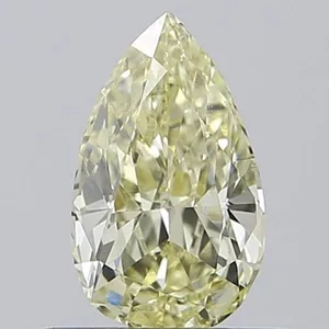 0.52ct PEAR Fancy Light Yellow VS1 Coloured Lab diamond