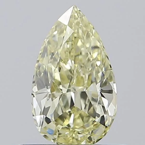 0.52ct PEAR Fancy Light Yellow VS1 Coloured Lab diamond