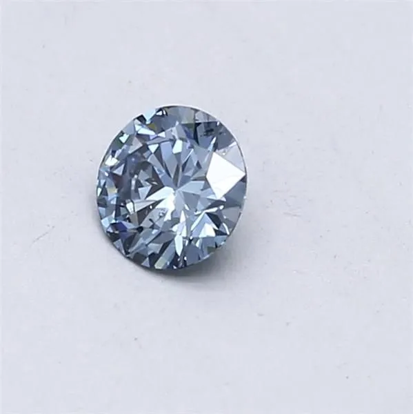 0.31ct ROUND Fancy Vivid Blue SI1 Coloured Lab diamond