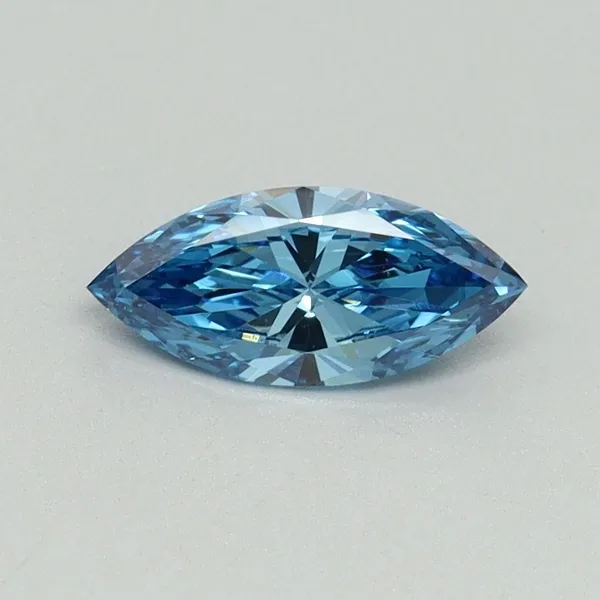 0.5ct MARQUISE Fancy Vivid Blue VS1 Coloured Lab diamond
