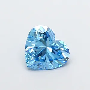 1.09ct HEART Fancy Vivid Blue VS2 Coloured Lab diamond
