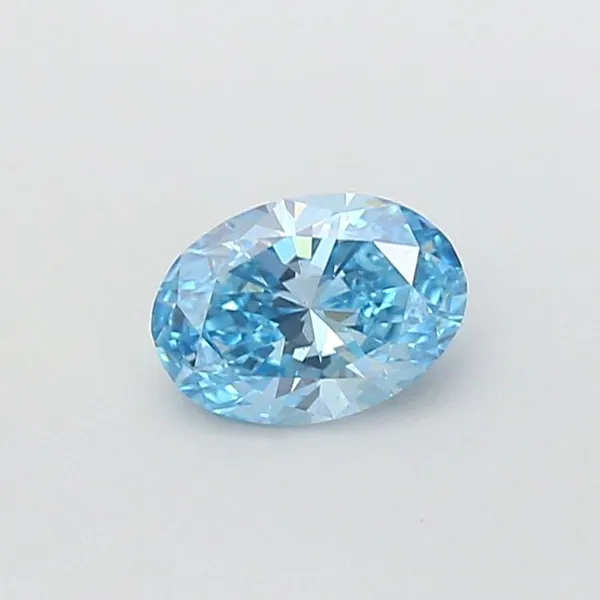 1.04ct OVAL Fancy Vivid Blue VS2 Coloured Lab diamond