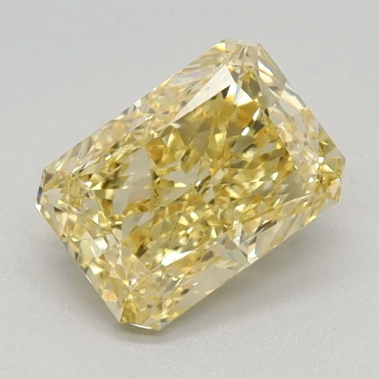 1.05ct RADIANT Fancy Vivid Yellow VS1 Coloured Lab diamond