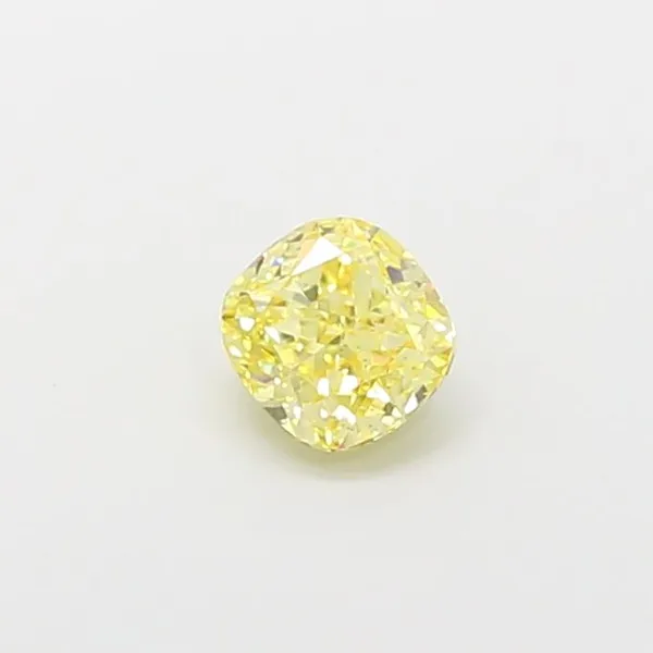 1.04ct CUSHION Fancy Intense Yellow VS2 Coloured Lab diamond