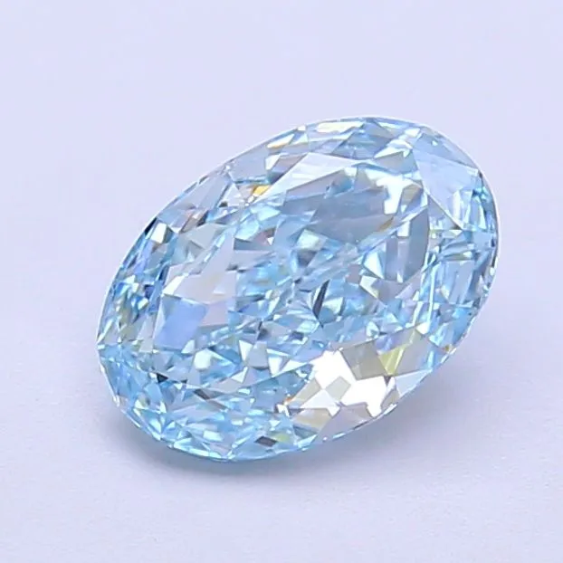 1.11ct OVAL Fancy Vivid Blue VVS2 Coloured Lab diamond