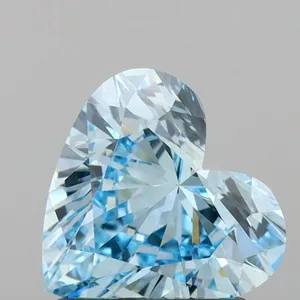 1.03ct HEART Fancy Intense Blue VVS2 Coloured Lab diamond
