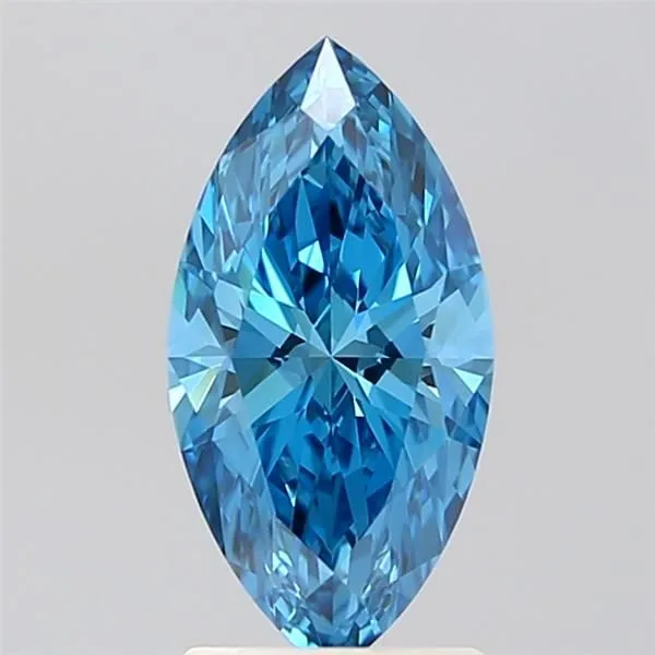 1.53ct MARQUISE Fancy Vivid Blue VVS2 Coloured Lab diamond