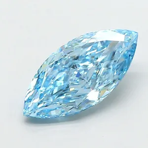 1.55ct MARQUISE Fancy Vivid Blue VVS1 Coloured Lab diamond