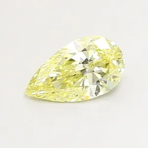 0.58ct PEAR Fancy Light Yellow VS2 Coloured Lab diamond