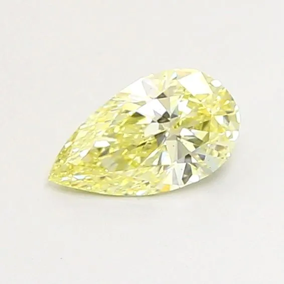 0.58ct PEAR Fancy Light Yellow VS2 Coloured Lab diamond