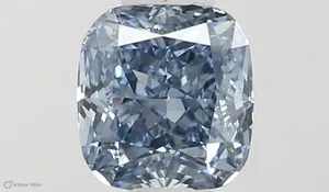 0.37ct CUSHION Fancy Vivid Blue VVS2 Coloured Lab diamond