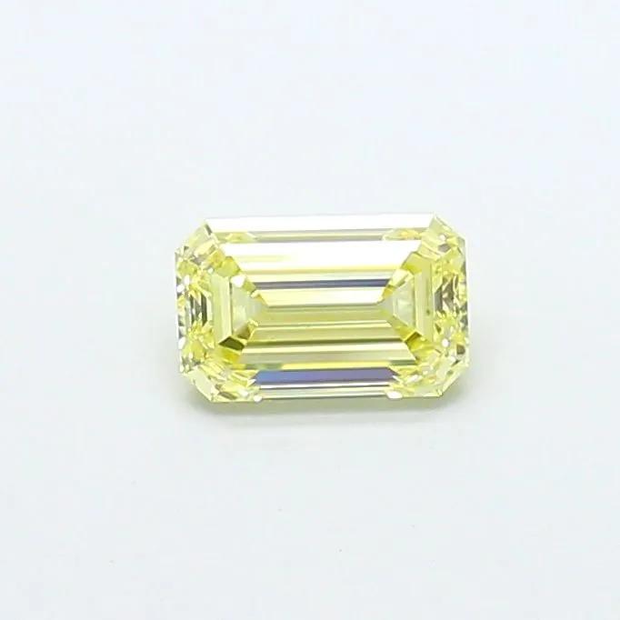 0.92ct EMERALD Fancy Light Yellow VS1 Coloured Lab diamond