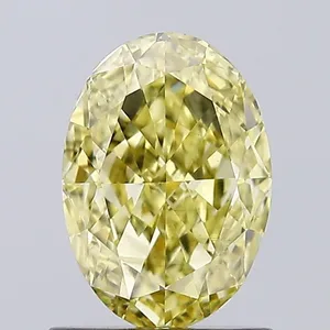 1.09ct OVAL Fancy Intense Yellow VS1 Coloured Lab diamond