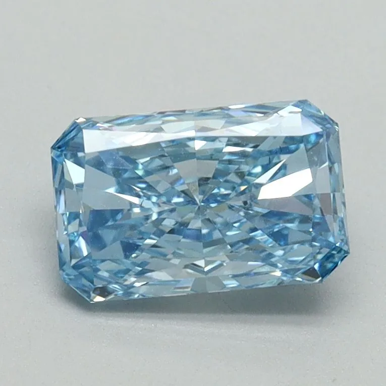 1.03ct RADIANT Fancy Vivid Blue VS2 Coloured Lab diamond