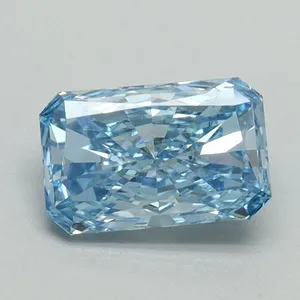 1.03ct RADIANT Fancy Vivid Blue VS2 Coloured Lab diamond