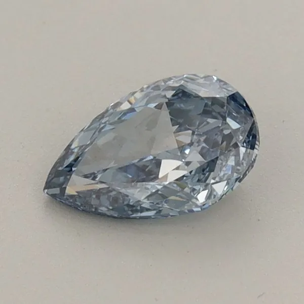 0.66ct PEAR Fancy Vivid Blue VVS2 Coloured Lab diamond