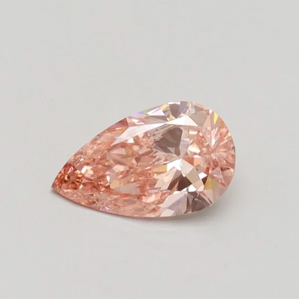 0.53ct PEAR Fancy Intense Pink SI1 Coloured Lab diamond