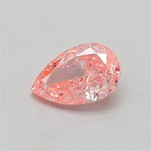 0.34ct PEAR Fancy Vivid Pink VVS2 Coloured Lab diamond