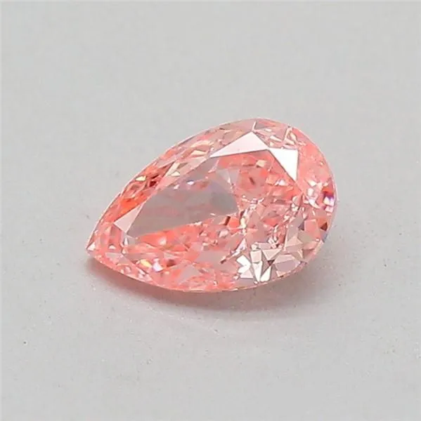 0.34ct PEAR Fancy Vivid Pink VVS2 Coloured Lab diamond