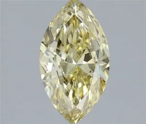 1.34ct MARQUISE Fancy Intense Yellow VVS2 Coloured Lab diamond