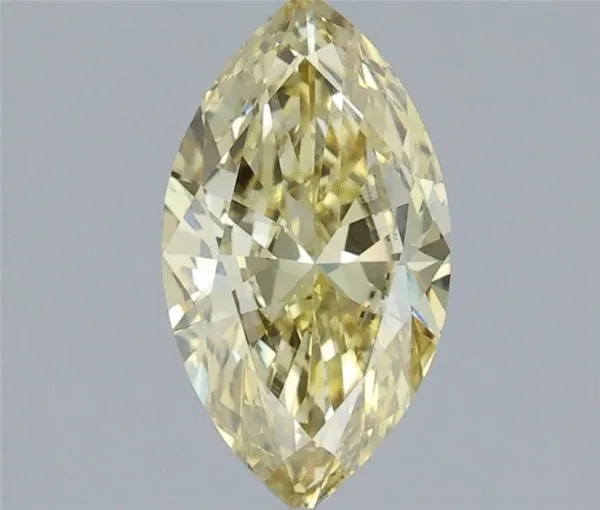 1.34ct MARQUISE Fancy Intense Yellow VVS2 Coloured Lab diamond
