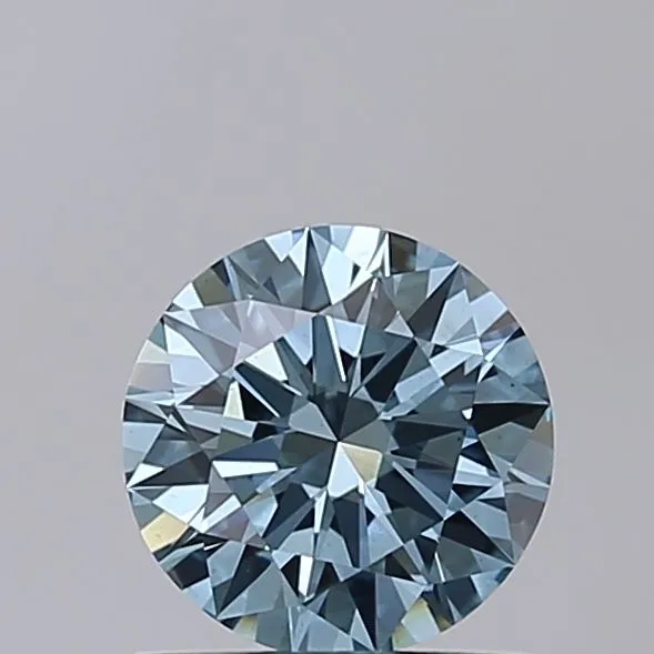 0.90ct ROUND Fancy Vivid Blue VS1 Coloured Lab diamond