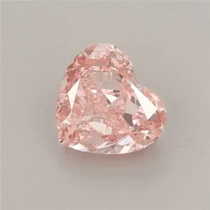 0.66ct HEART Fancy Vivid Pink VS1 Coloured Lab diamond