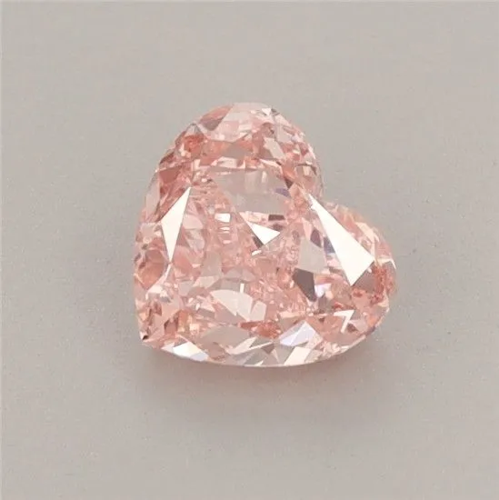 0.66ct HEART Fancy Vivid Pink VS1 Coloured Lab diamond