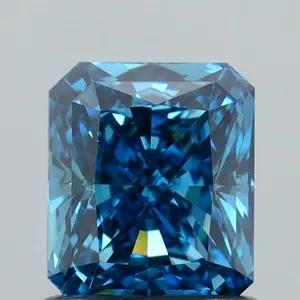1ct RADIANT Fancy Vivid Blue VS2 Coloured Lab diamond