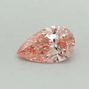 0.32ct PEAR Fancy Vivid Pink SI1 Coloured Lab diamond
