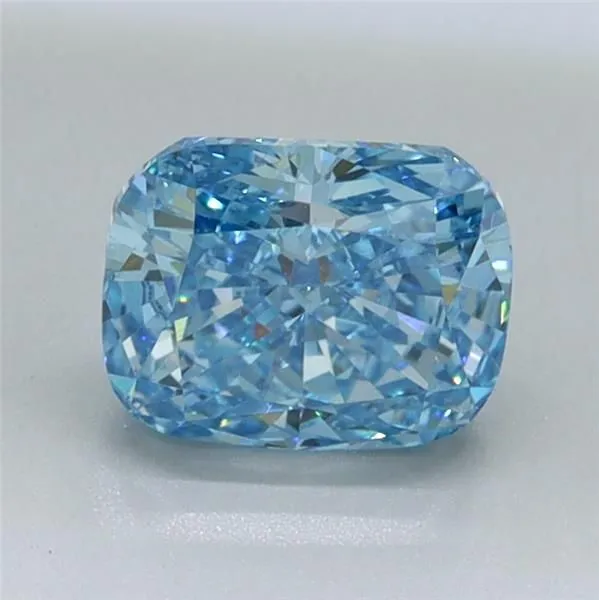1ct CUSHION Fancy Vivid Blue VS2 Coloured Lab diamond