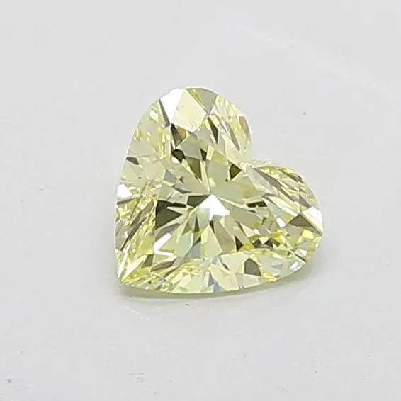 1.03ct HEART Fancy Light Yellow VS2 Coloured Lab diamond