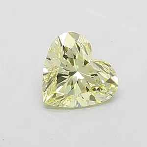 1.03ct HEART Fancy Light Yellow VS2 Coloured Lab diamond