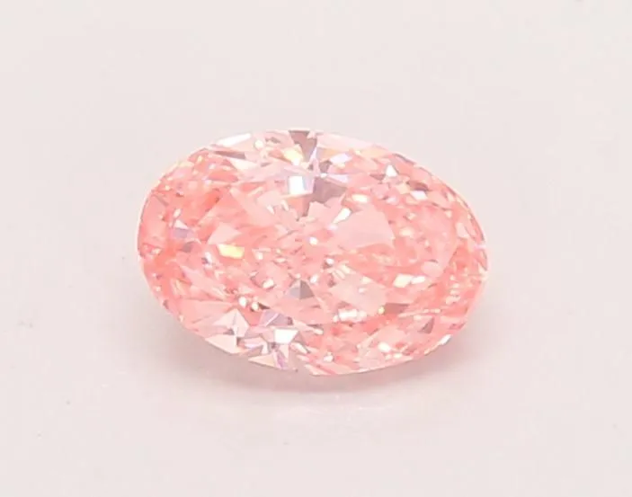 0.55ct OVAL Fancy Vivid Pink VS1 Coloured Lab diamond