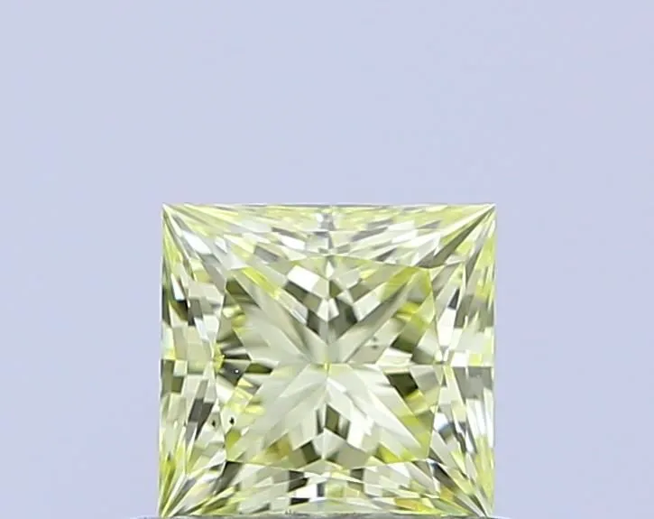 0.54ct PRINCESS Fancy Yellow VS2 Coloured Lab diamond