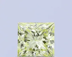 0.54ct PRINCESS Fancy Yellow VS2 Coloured Lab diamond