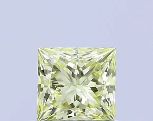 0.54ct PRINCESS Fancy Yellow VS2 Coloured Lab diamond