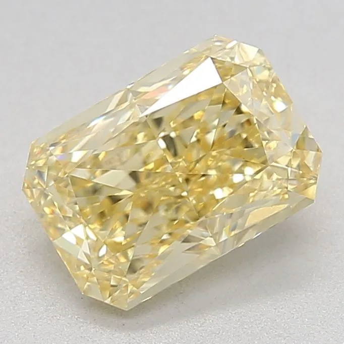 1.38ct RADIANT Fancy Intense Yellow VVS2 Coloured Lab diamond