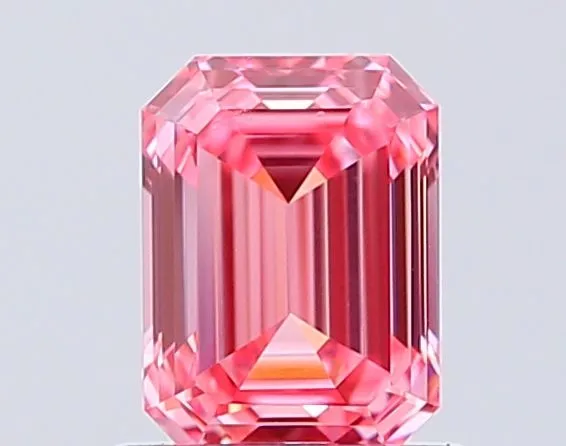 0.99ct EMERALD Fancy Vivid Pink VS1 Coloured Lab diamond