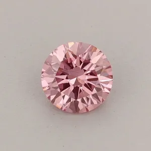0.36ct ROUND Fancy Vivid Pink VS1 Coloured Lab diamond