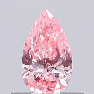 0.41ct PEAR Fancy Vivid Pink VVS2 Coloured Lab diamond