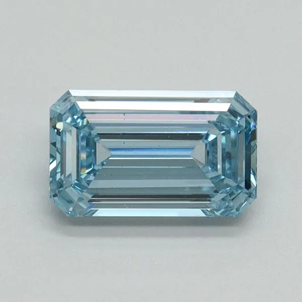 1.02ct EMERALD Fancy Intense Blue VS1 Coloured Lab diamond