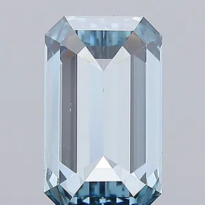 0.94ct EMERALD Fancy Vivid Blue VVS2 Coloured Lab diamond