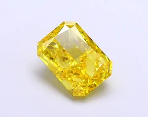 1.03ct RADIANT Fancy Vivid Yellow VVS2 Coloured Lab diamond