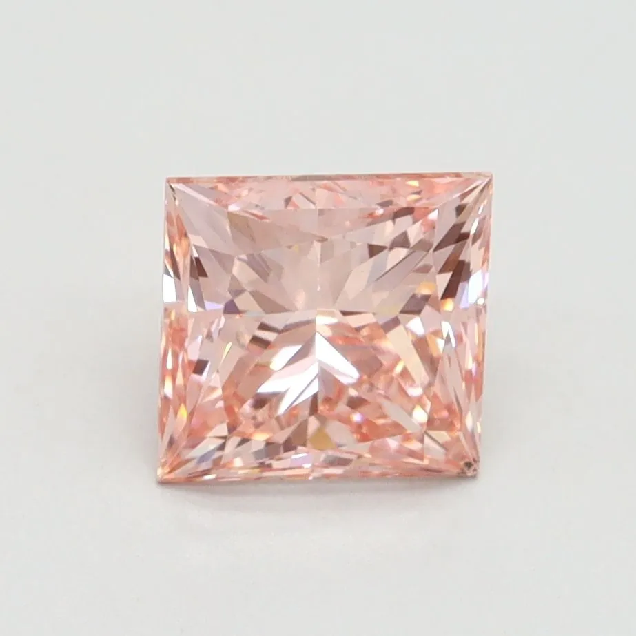 1.61ct PRINCESS Fancy Intense Pink SI1 Coloured Lab diamond