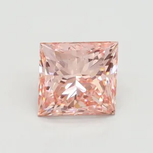 1.61ct PRINCESS Fancy Intense Pink SI1 Coloured Lab diamond