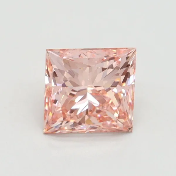 1.61ct PRINCESS Fancy Intense Pink SI1 Coloured Lab diamond