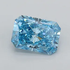 0.95ct RADIANT Fancy Vivid Blue VVS2 Coloured Lab diamond